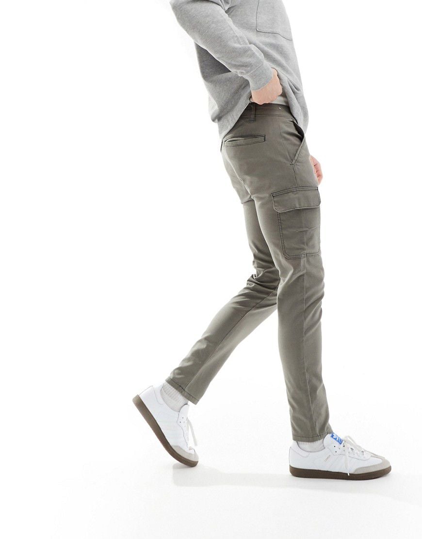 Pantaloni skinny cargo color antracite - ASOS DESIGN - Modalova