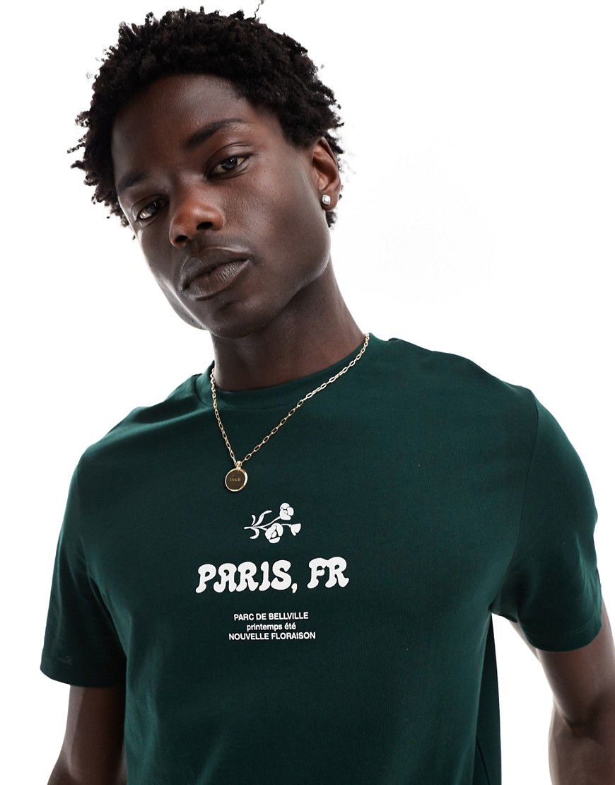 T-shirt con scritta "Paris" - ASOS DESIGN - Modalova