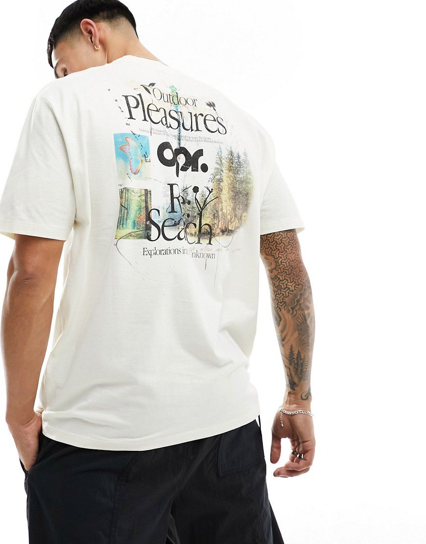 T-shirt comoda con stampa outdoor sul retro sporco - ASOS DESIGN - Modalova