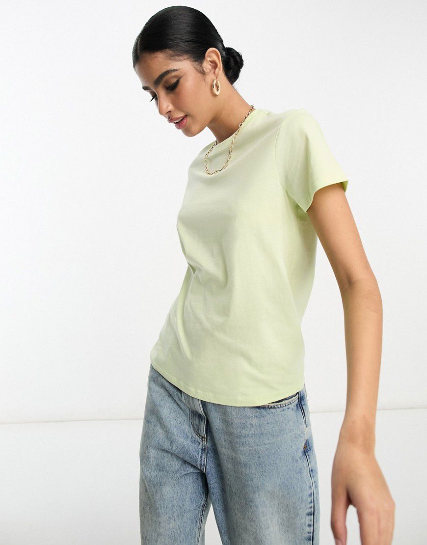 Ultimate - T-shirt girocollo in misto cotone color lime - ASOS DESIGN - Modalova