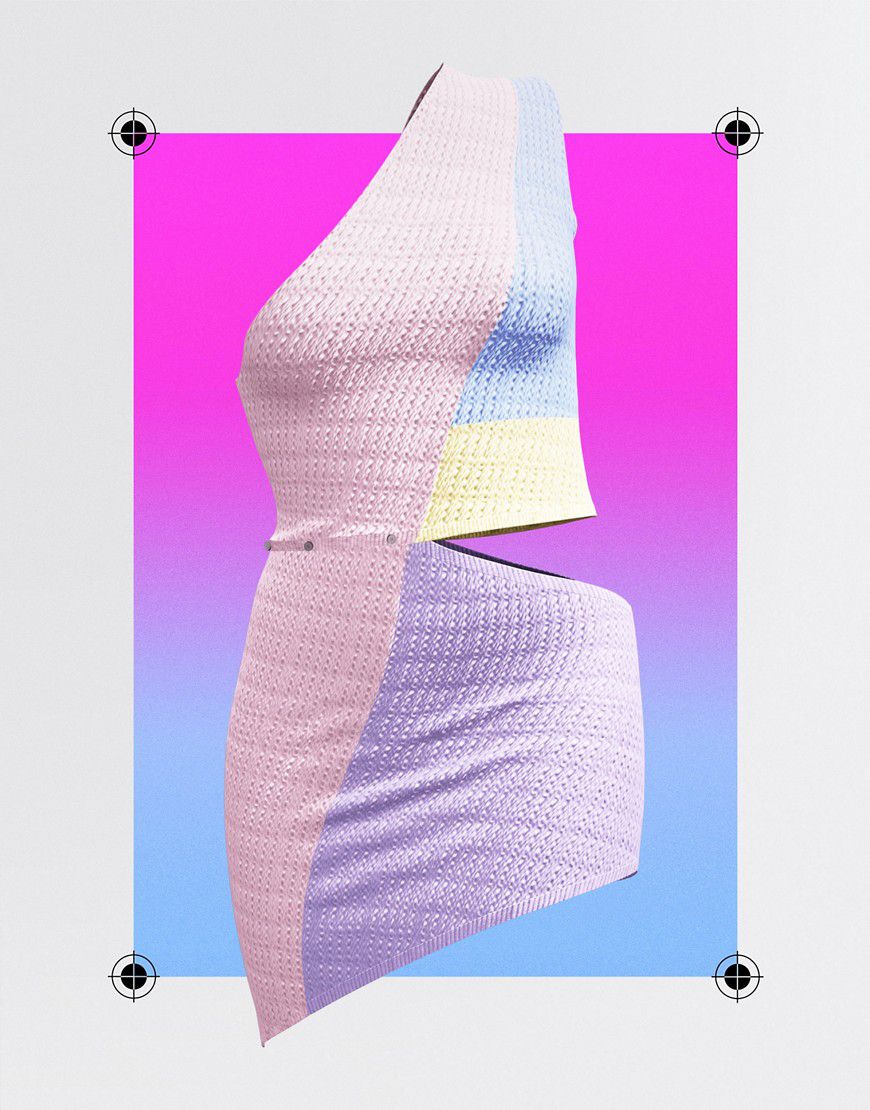 Vestito da mare 2 in 1 in cotone color block in coordinato - ASOS DESIGN - Modalova