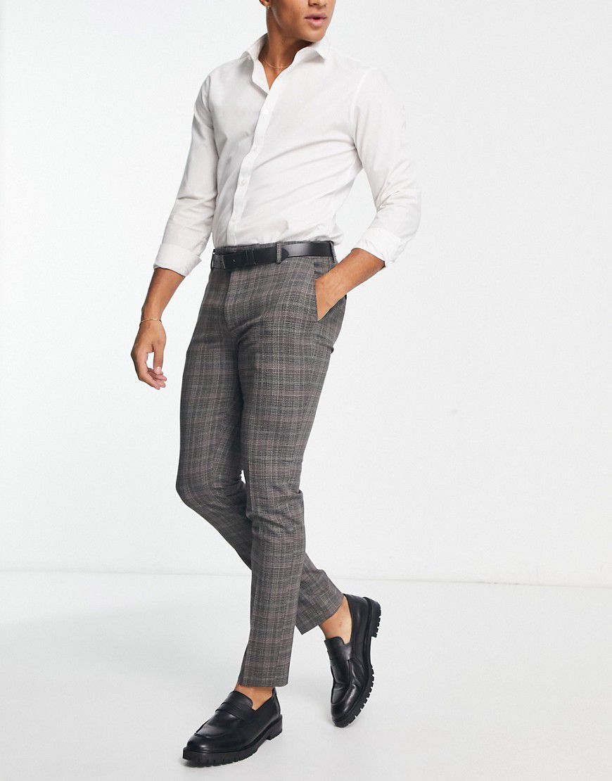 Pantaloni da abito grigi a quadri - Bolongaro Trevor - Modalova