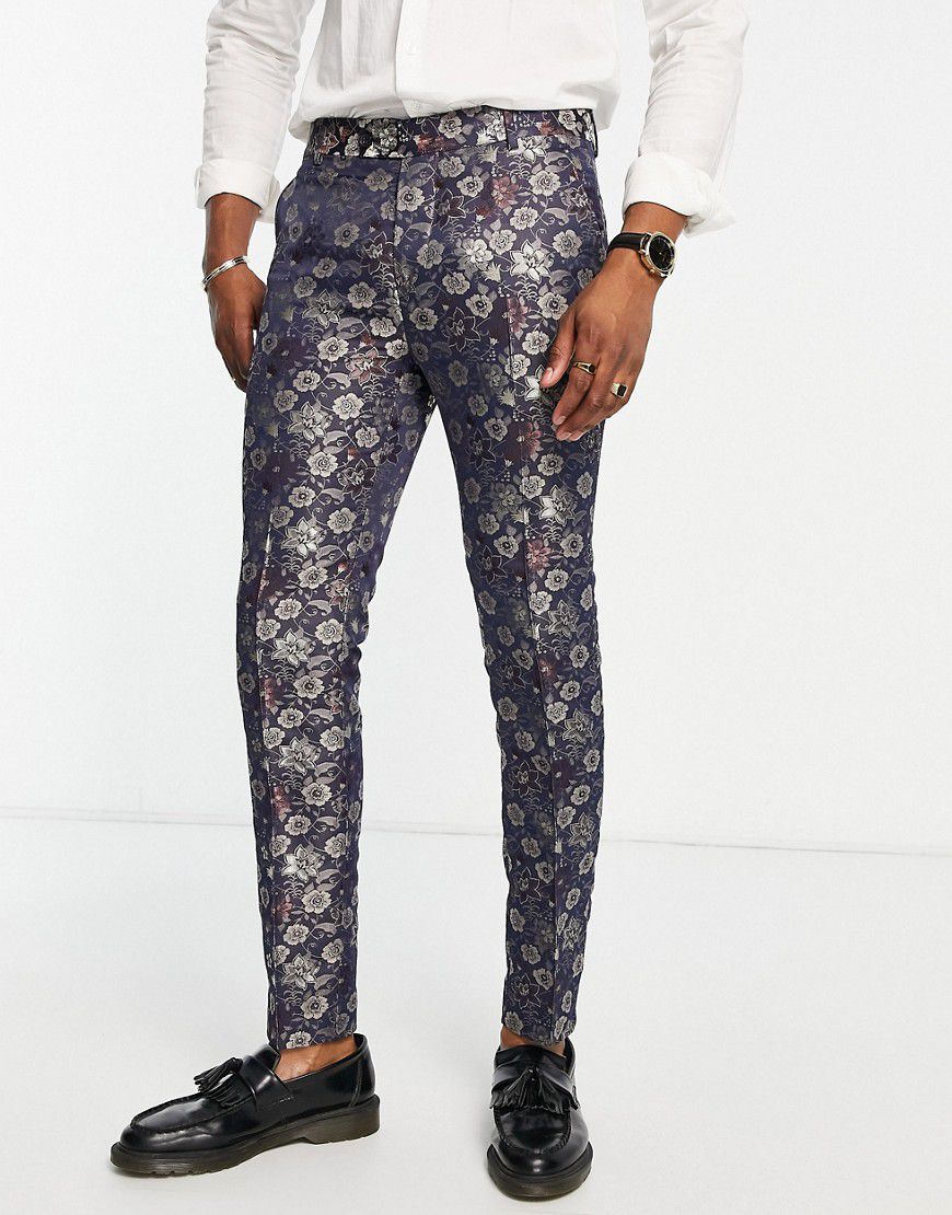 Pantaloni da abito in jacquard con stampa floreale - Bolongaro Trevor - Modalova