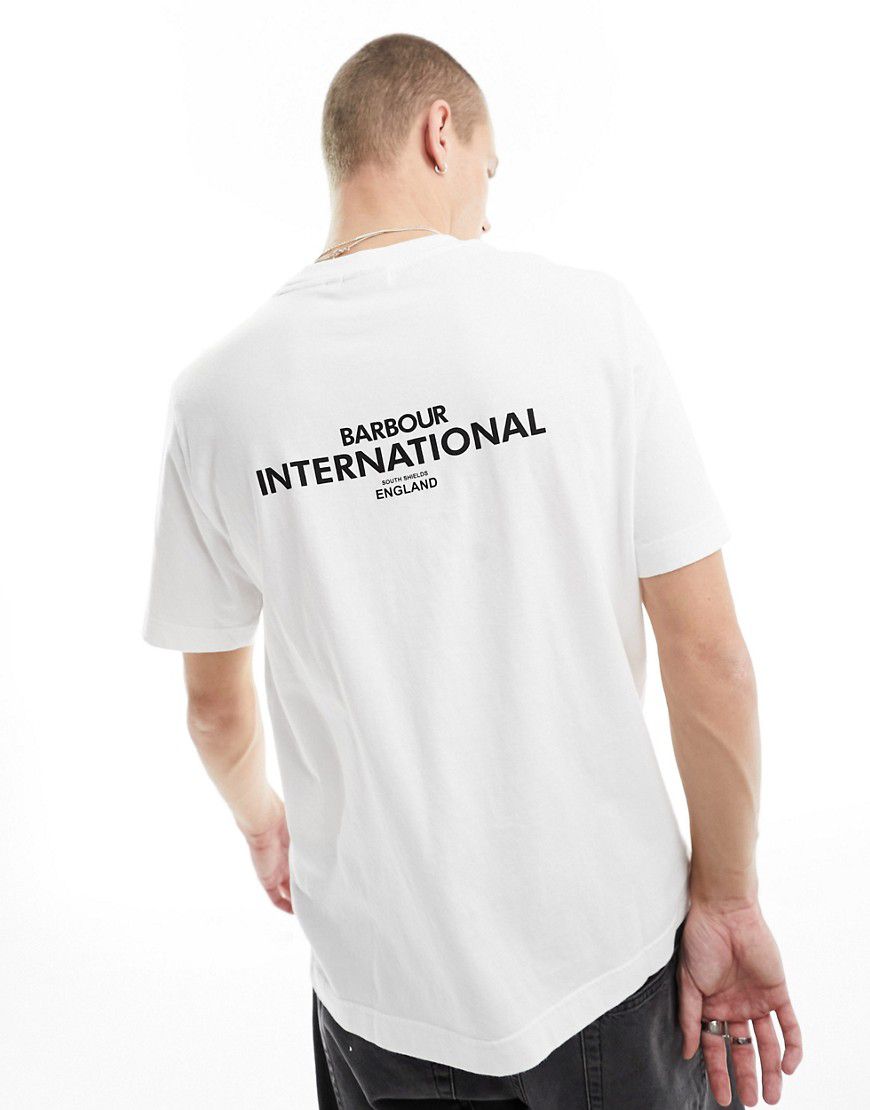 Simons - T-shirt bianca con logo - Barbour International - Modalova
