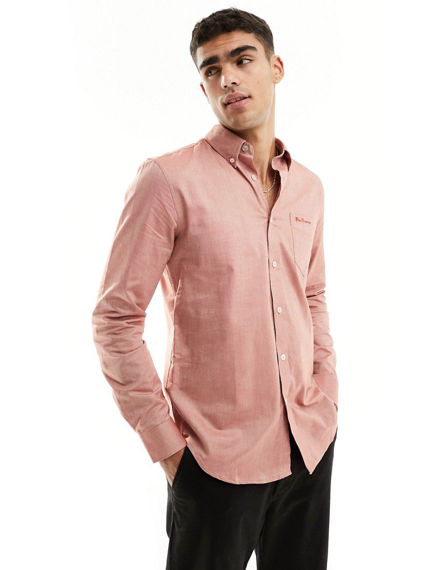 Camicia Oxford a maniche lunghe rosa chiaro - Ben Sherman - Modalova