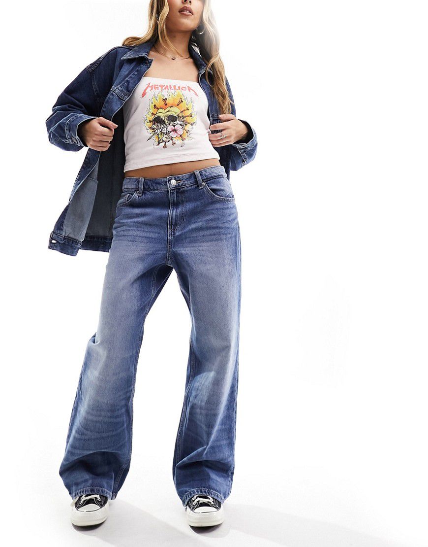 Jeans a fondo ampio ampi medio vintage - Bershka - Modalova
