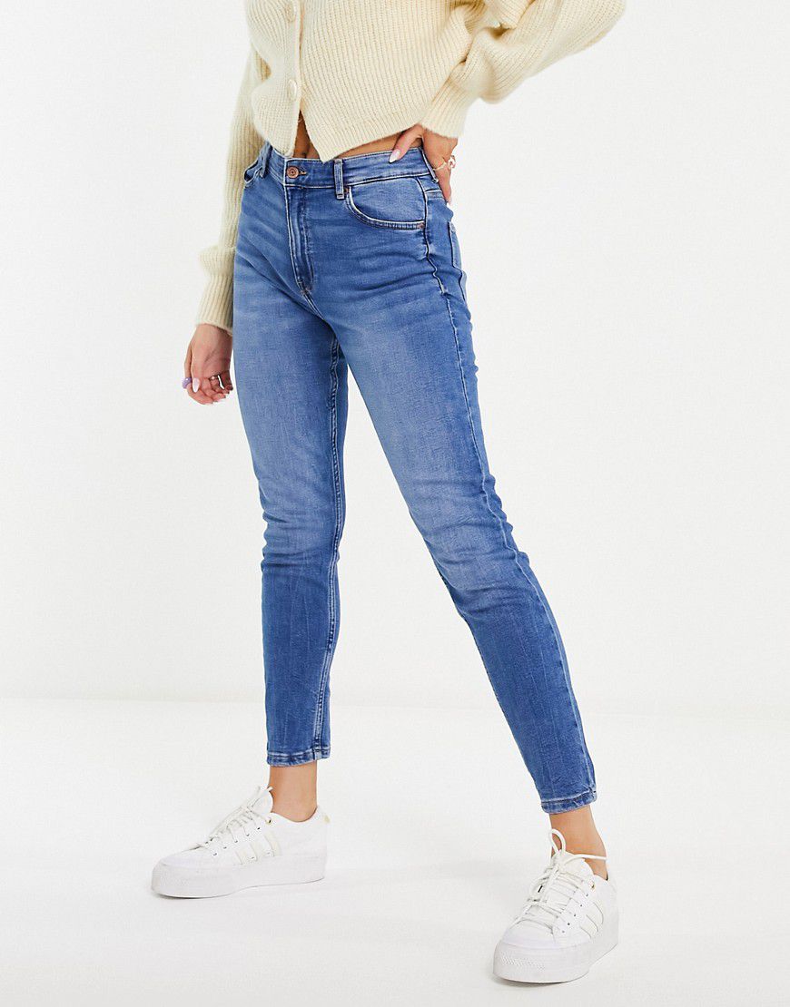 Jeans skinny a vita alta medio - Bershka - Modalova