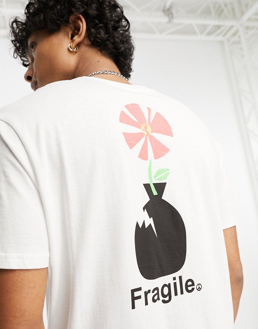 T-shirt bianca con scritta "Fragile" - Billabong - Modalova