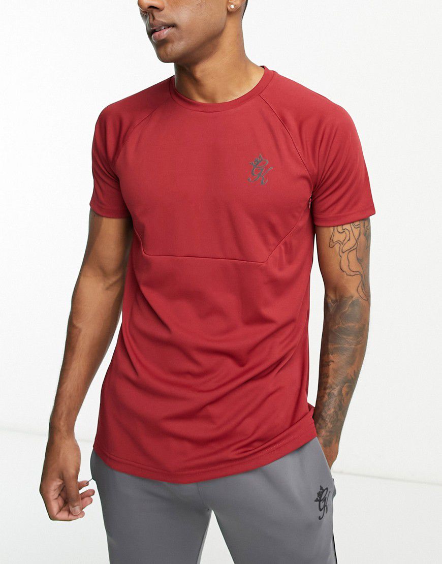 Fundamental - T-shirt rossa in poliestere leggero - Gym King - Modalova