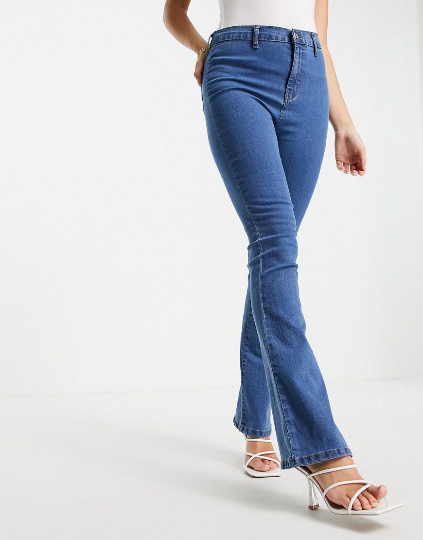 Bianca - Jeans a zampa stile disco a vita alta, colore medio - Don't Think Twice - Modalova