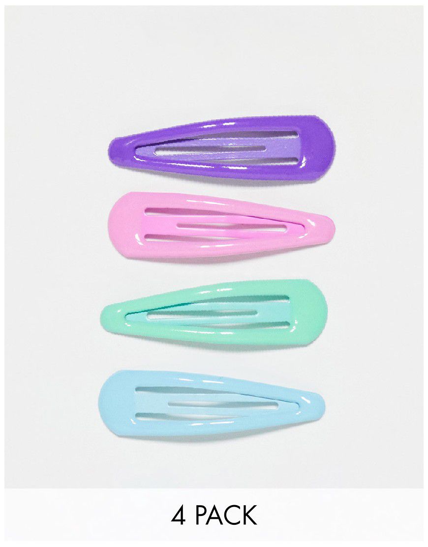 Confezione multipack di mollette in colori vivaci - DesignB London - Modalova