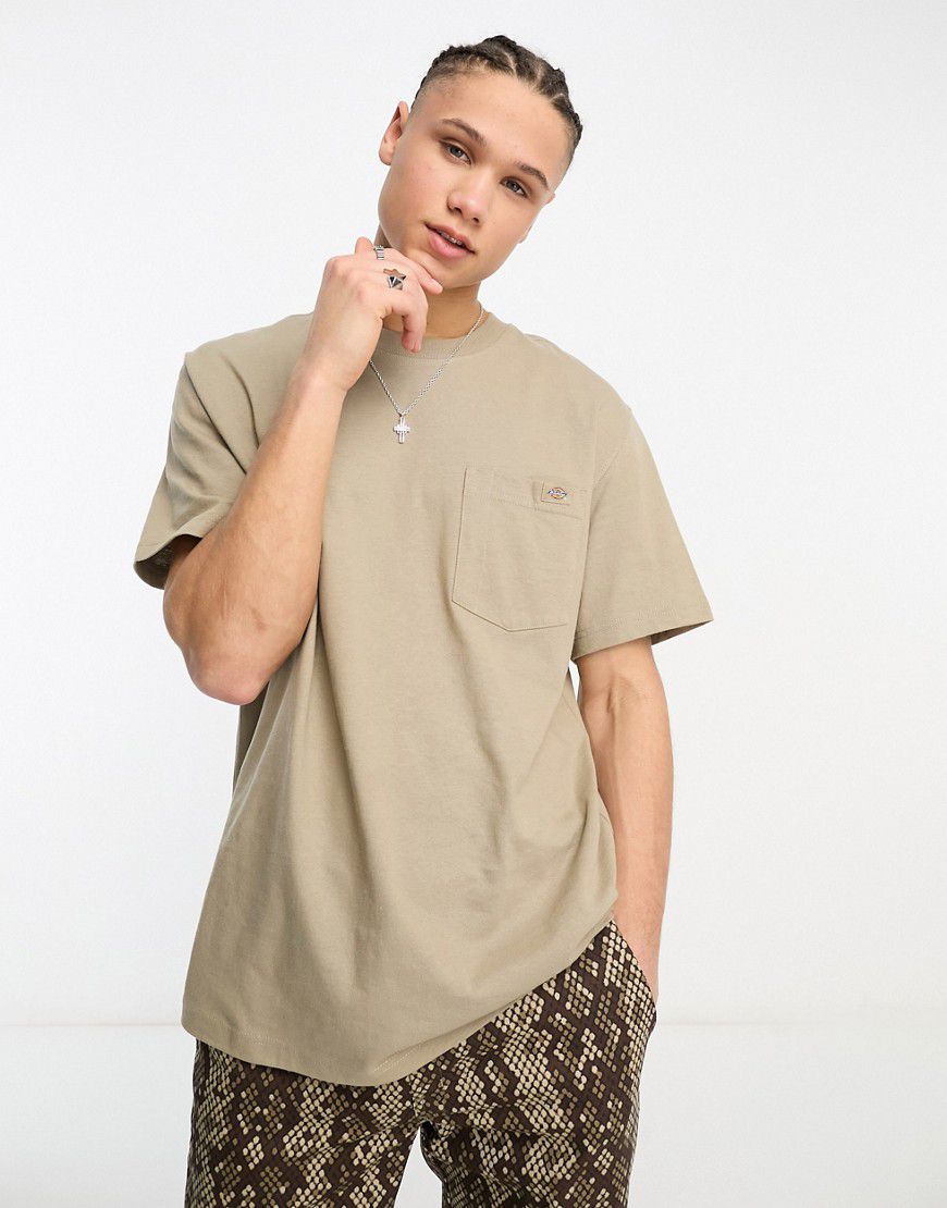 Porterdale - T-shirt con tasca color sabbia - Dickies - Modalova