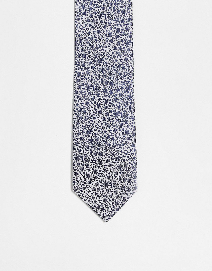 Cravatta blu indaco a fiori - French Connection - Modalova
