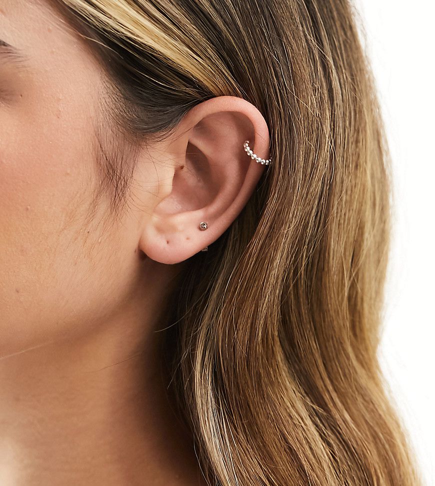 Orecchino ear cuff con sfere in sterling - Kingsley Ryan - Modalova