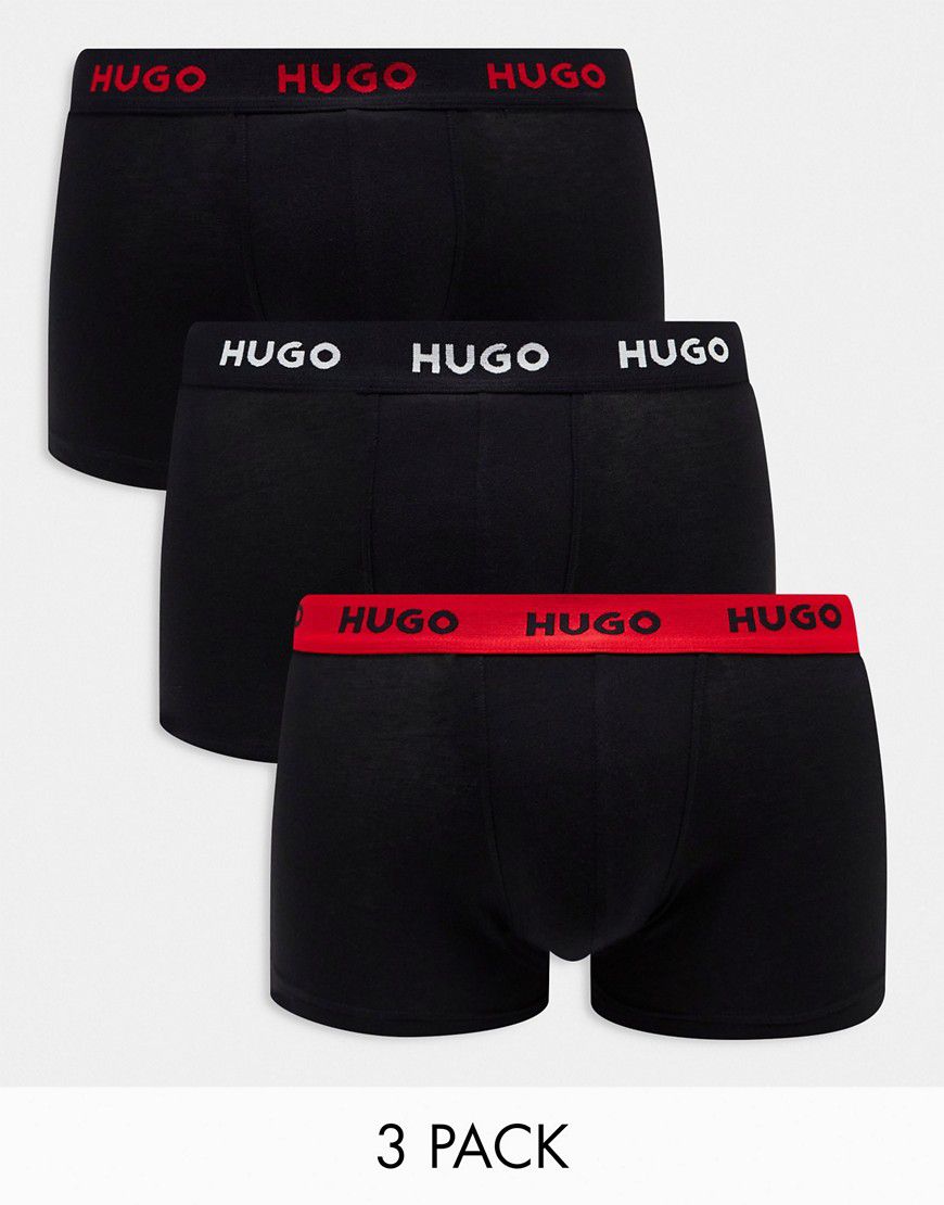 HUGO - Bodywear - Confezione da 3 boxer aderenti neri - Hugo Red - Modalova