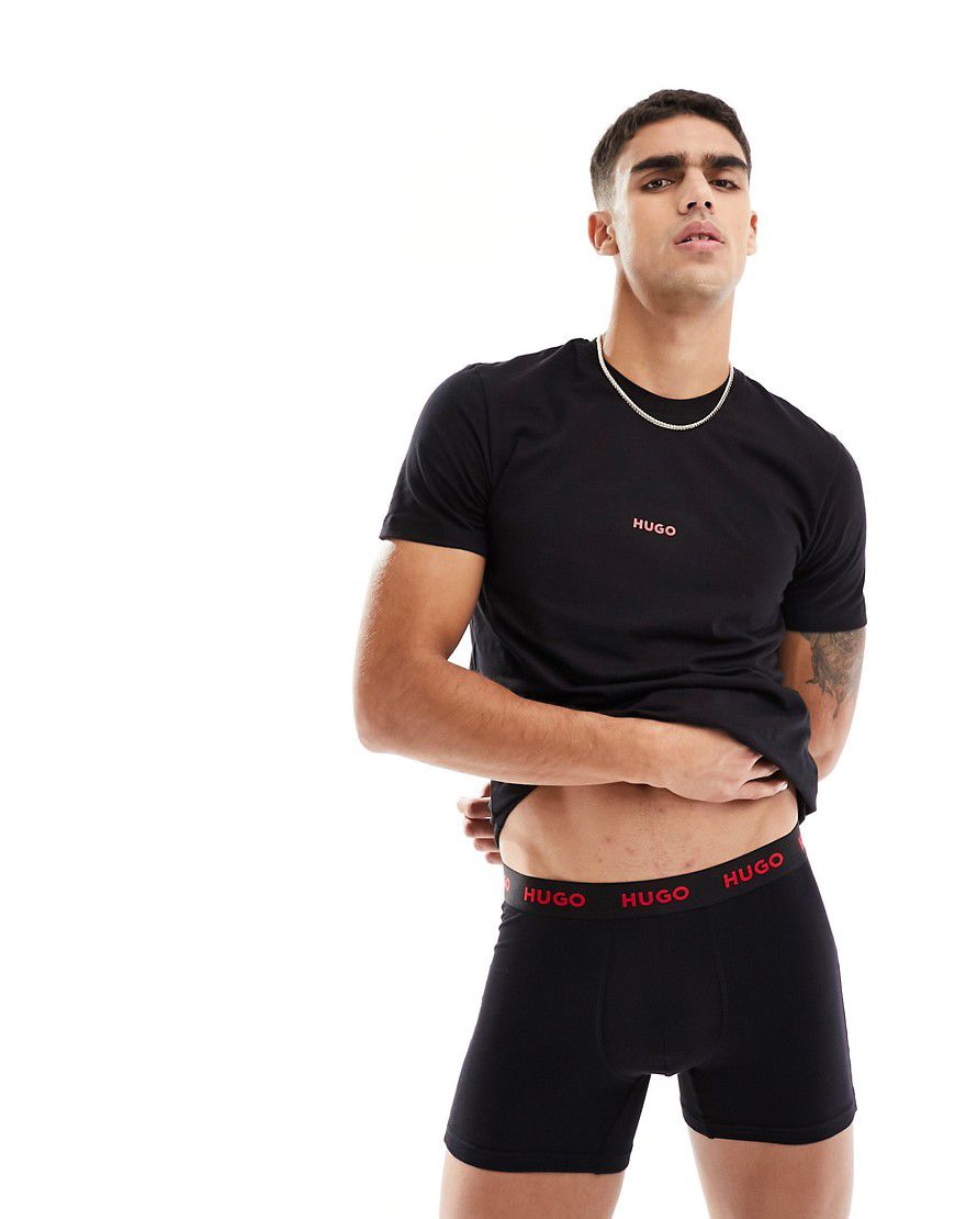 HUGO Bodywear - Set regalo con t-shirt e boxer - Hugo Red - Modalova
