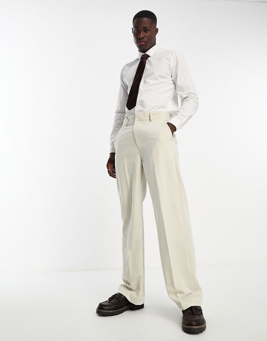 Pantaloni da abito ampi beige - ONLY & SONS - Modalova