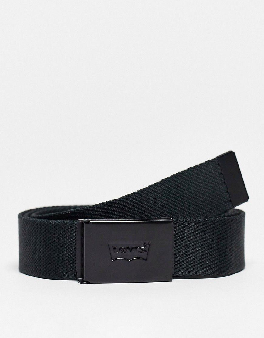 Cintura in tessuto nera con logo batwing tono su tono - Levi's - Modalova