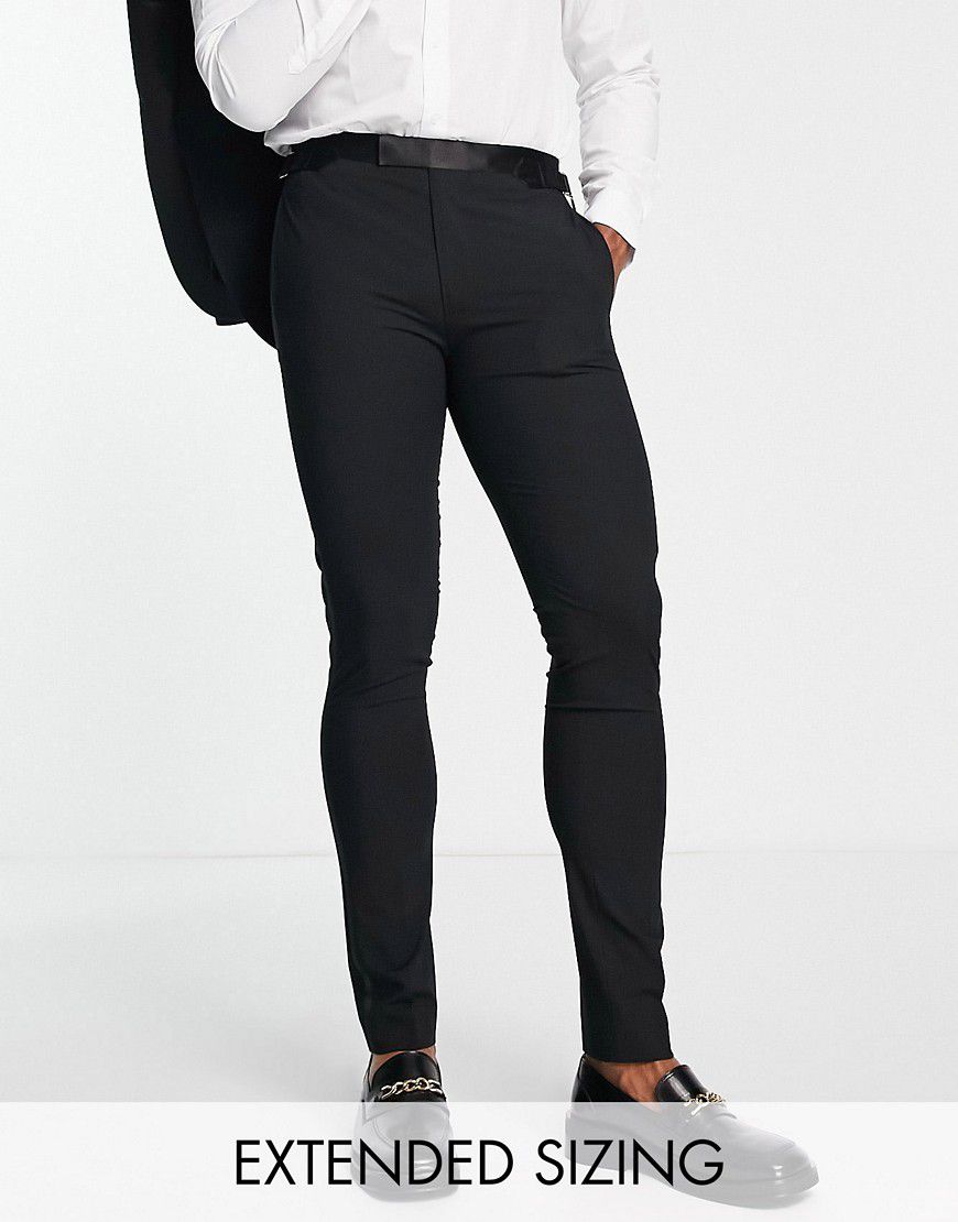 Pantaloni da smoking premium skinny neri elasticizzati - Noak - Modalova
