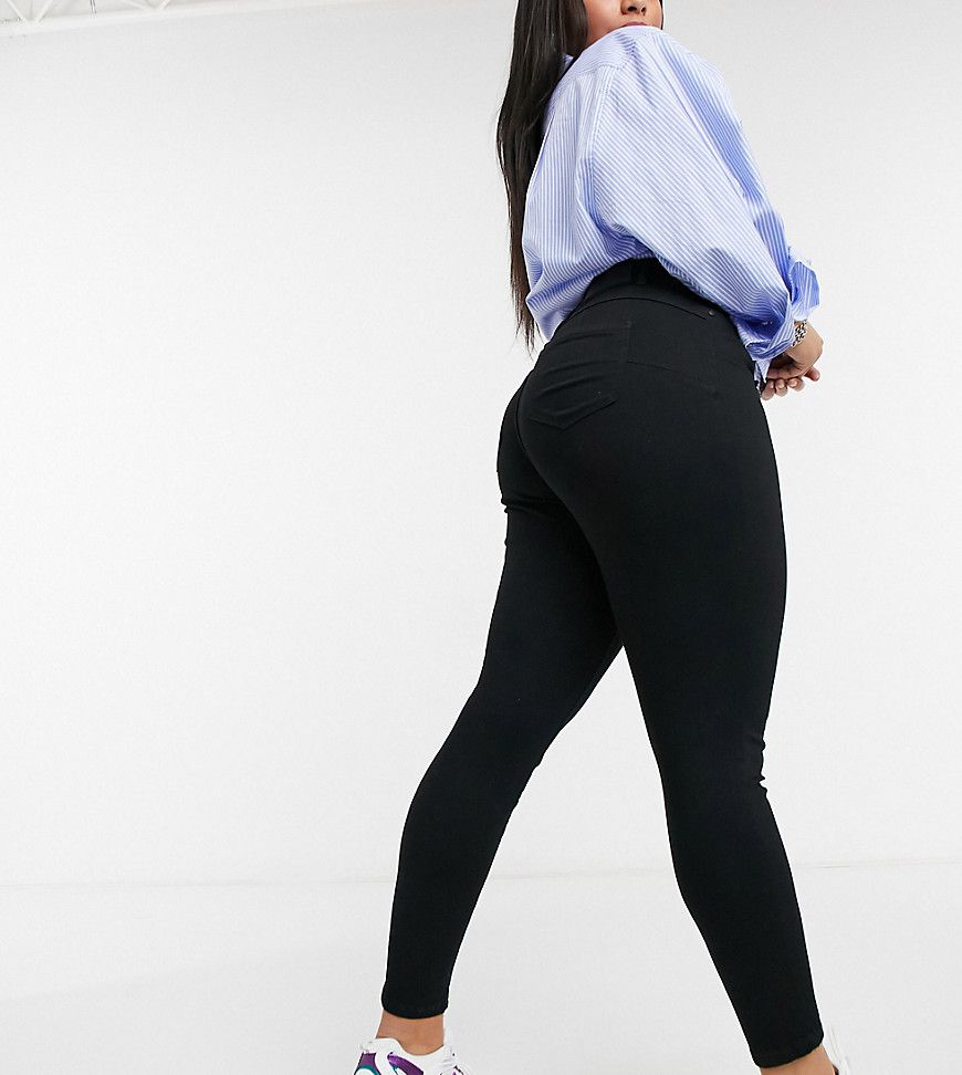 Jeans modellanti a vita alta neri - Noisy May Curve - Modalova