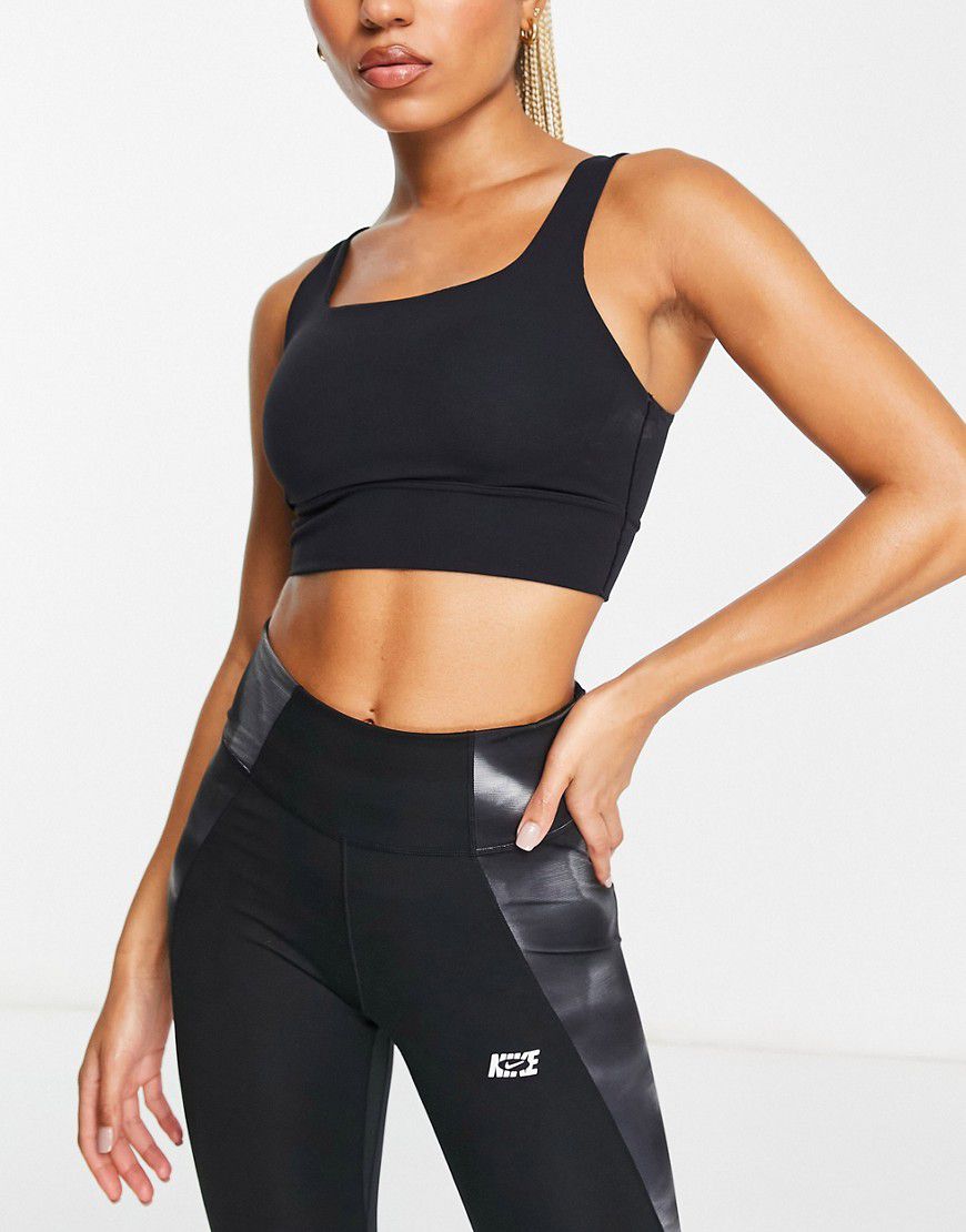 Nike - Yoga Alate Eclipse - Reggiseno sportivo a sostegno leggero con fascette - Nike Training - Modalova