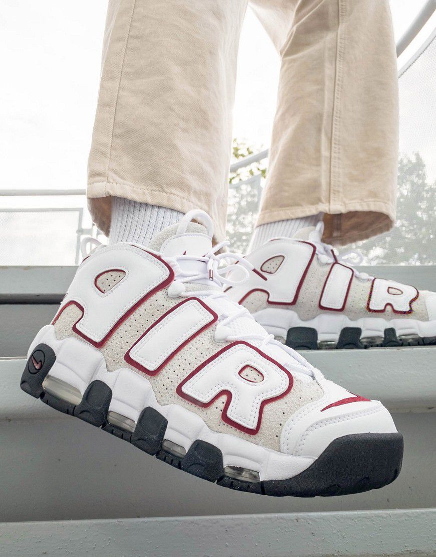 Air - More Uptempo '96 - Sneakers bianche e rosse - Nike - Modalova