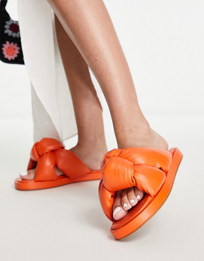 SIMMI London - Vetta - Sliders imbottite in similpelle PU arancioni - SIMMI Shoes - Modalova