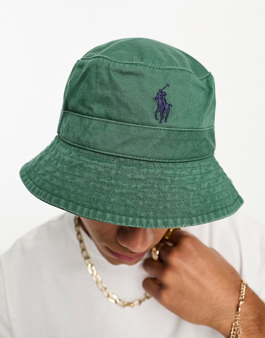 Cappello da pescatore con logo "pony" - Polo Ralph Lauren - Modalova