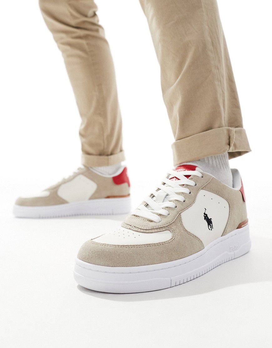 Masters Court - Sneakers scamosciate crema con logo - Polo Ralph Lauren - Modalova