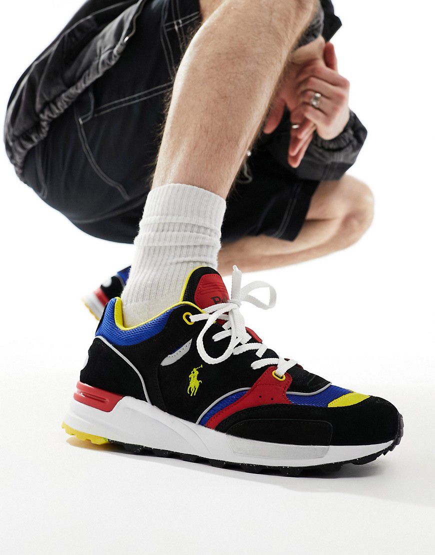 Trackster 200 - Sneakers nere con dettagli rossi e blu con logo - Polo Ralph Lauren - Modalova