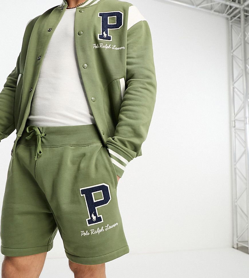 X ASOS - Collaborazione esclusiva - Pantaloncini in jersey oliva con logo - Polo Ralph Lauren - Modalova