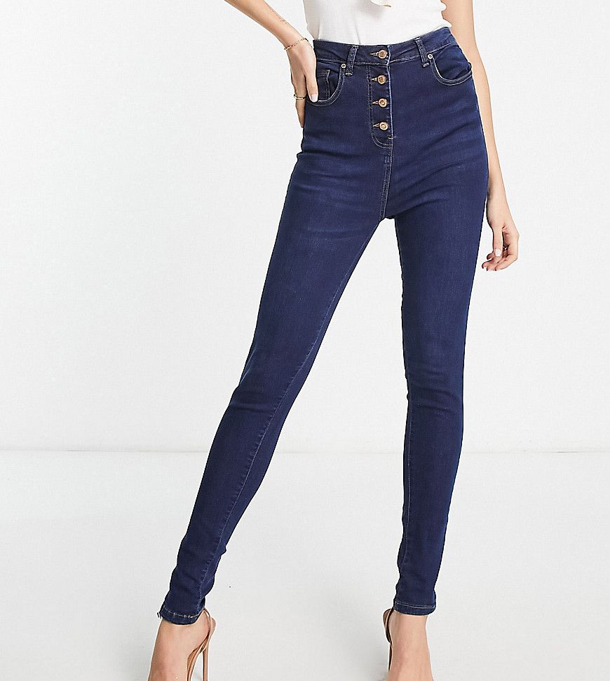 Jeans skinny color indaco con bottoni - Parisian Tall - Modalova