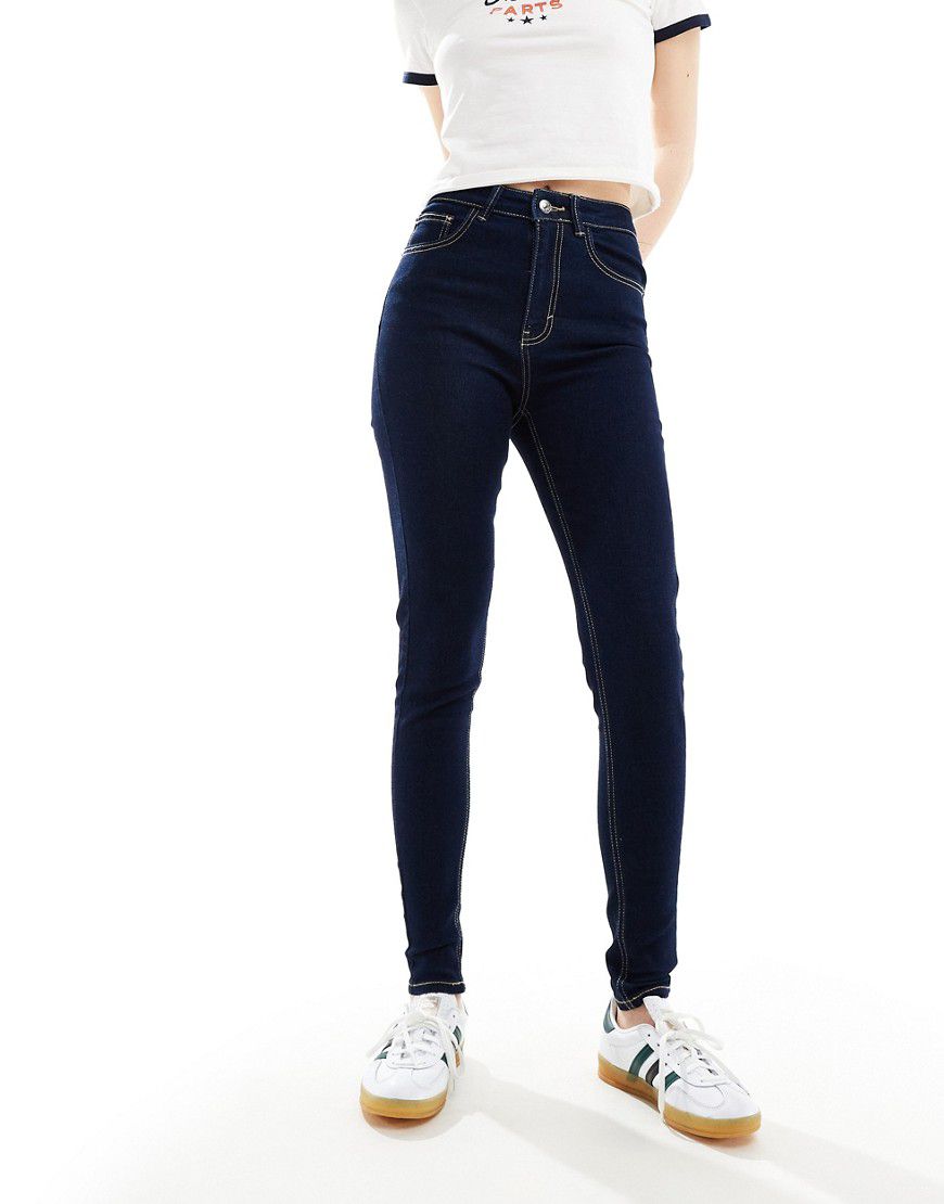Jeans skinny a vita alta lavaggio scuro - Pimkie - Modalova