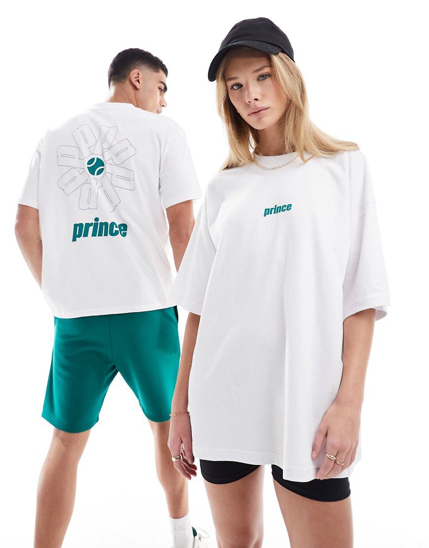 T-shirt bianca unisex con stampa - Prince - Modalova