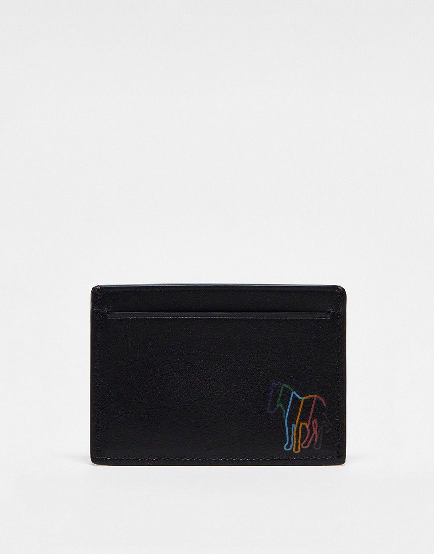Portafoglio con scomparti per carte di credito in pelle con sagoma di zebra - PS Paul Smith - Modalova