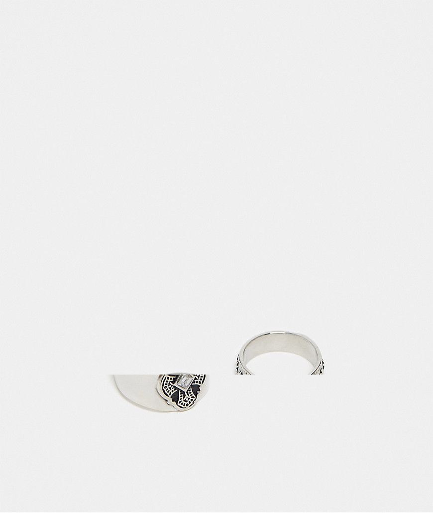 Confezione di anelli unisex in acciaio inossidabile - Reclaimed Vintage - Modalova