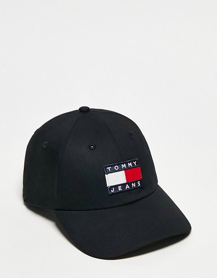 Heritage - Cappello nero con logo a bandiera - Tommy Jeans - Modalova