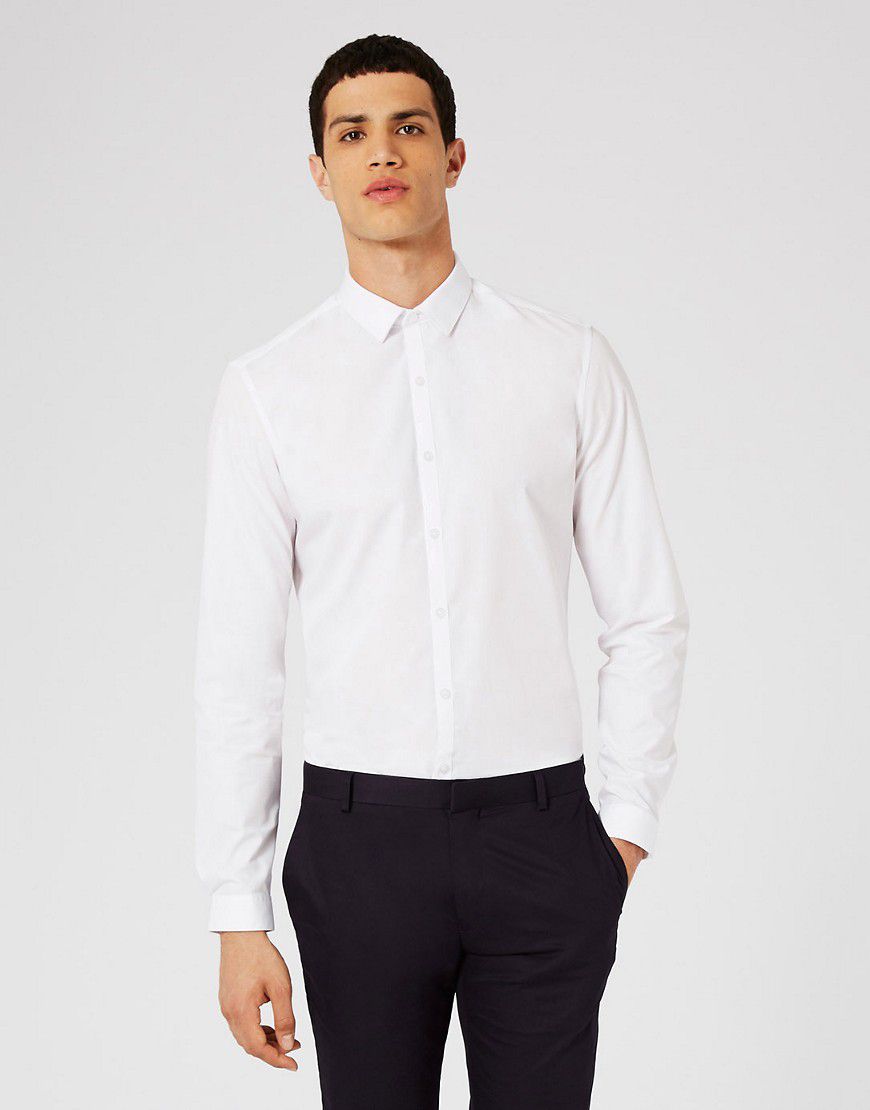 Camicia slim elegante bianca - Topman - Modalova