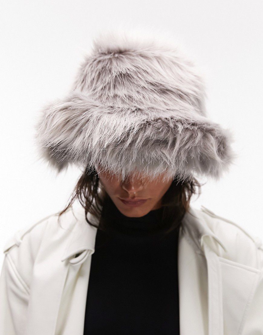 Bella - Cappello da pescatore in pelliccia sintetica - Topshop - Modalova