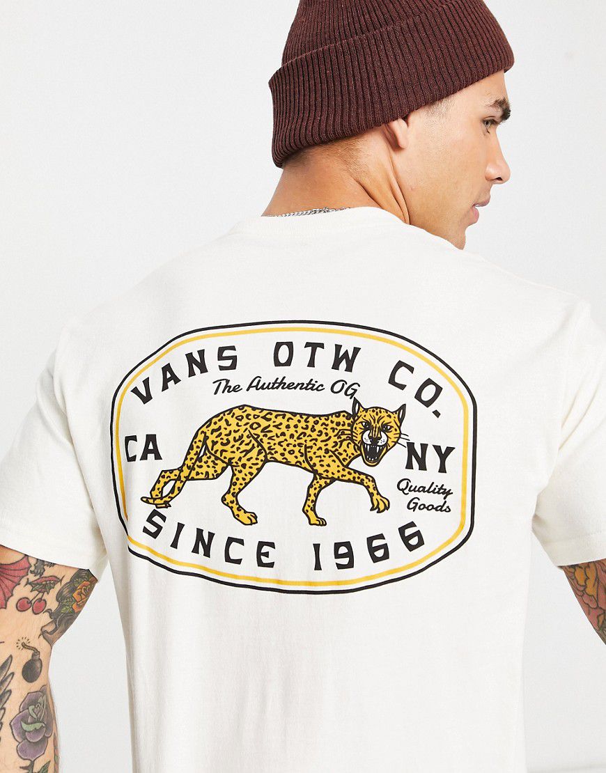 T-shirt sporco con stampa di leopardo sul retro - Vans - Modalova