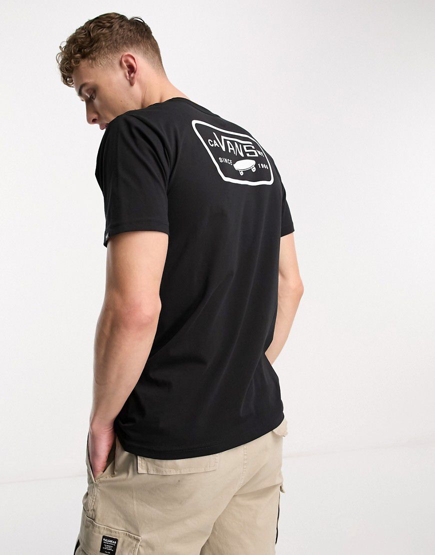 Full Patch - T-shirt nera con stampa sul retro - Vans - Modalova