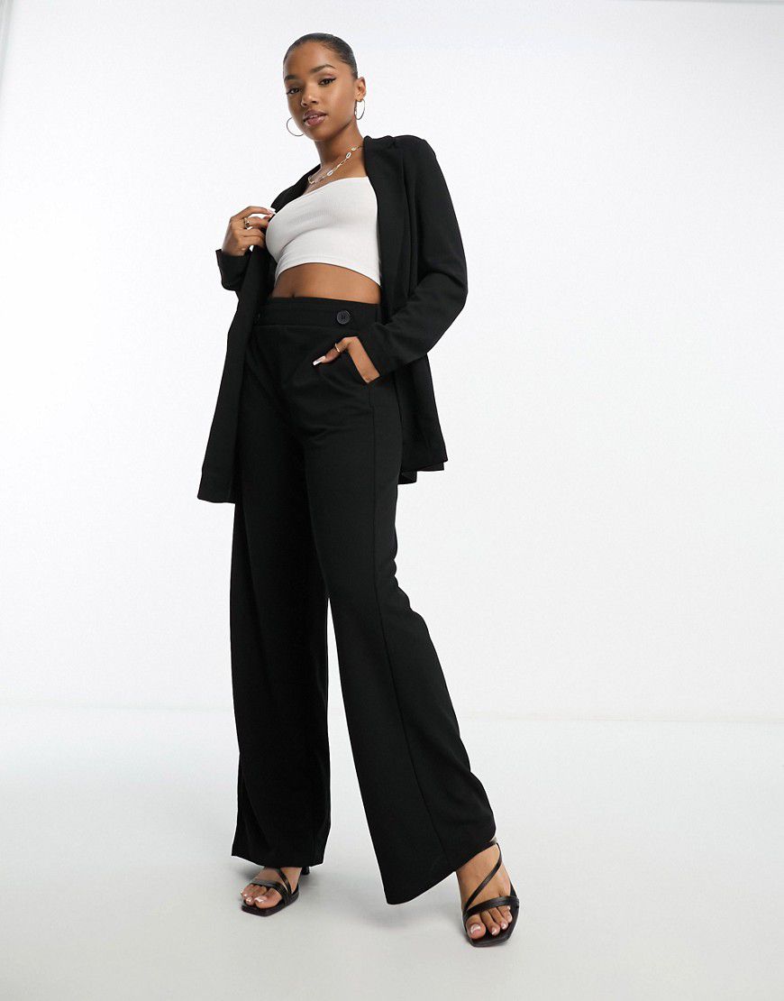 Pantaloni con fondo ampio neri in jersey in coordinato - Vero Moda - Modalova