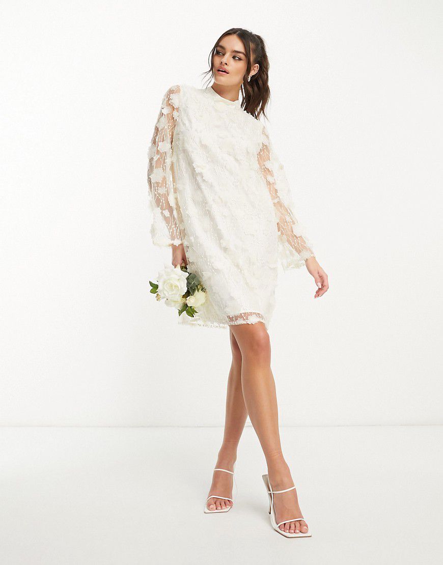 Bridal - Vestito corto da sposa a fiori 3D - Y.A.S - Modalova