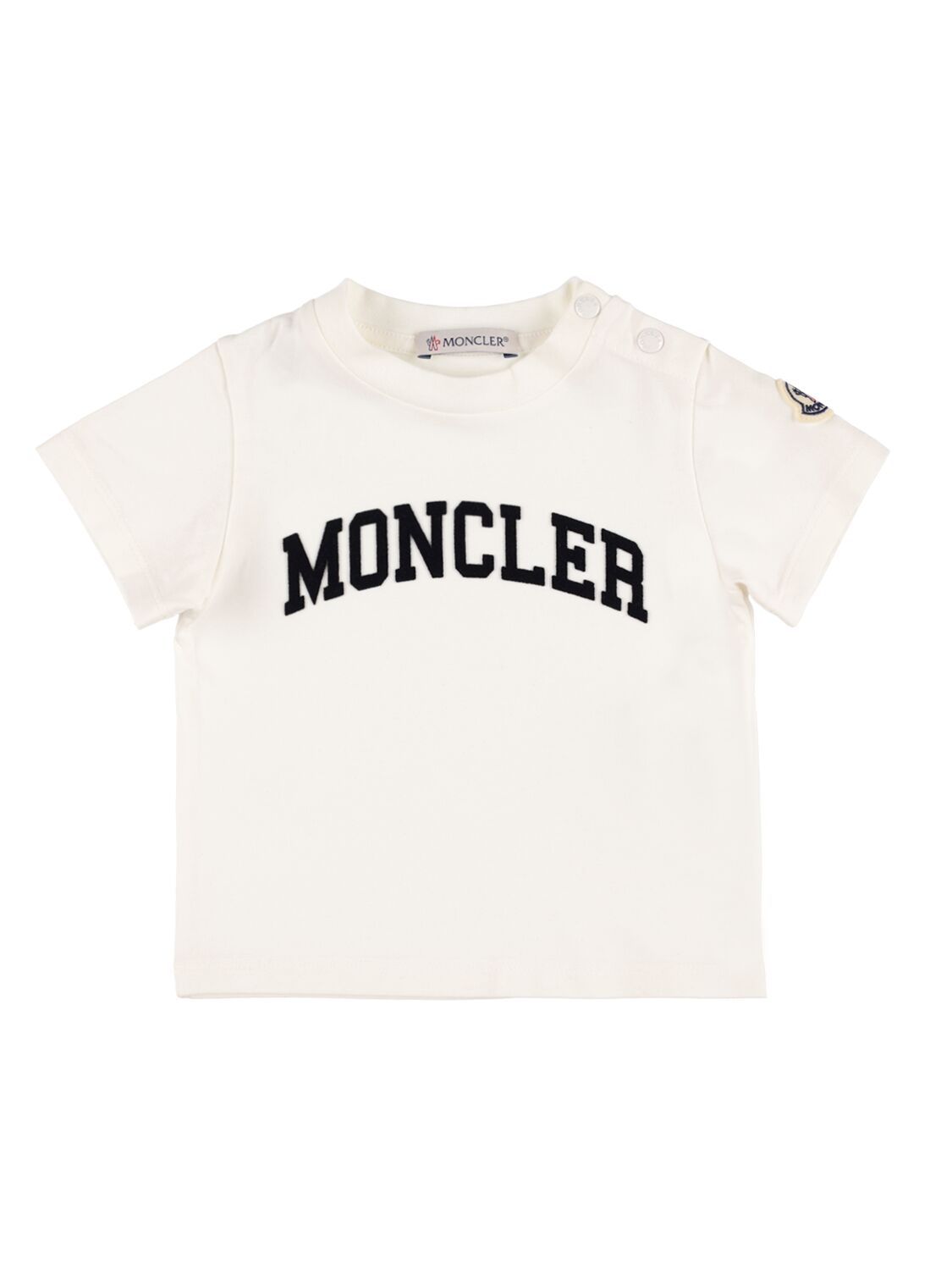 T-shirt In Jersey Di Cotone Stretch - MONCLER - Modalova