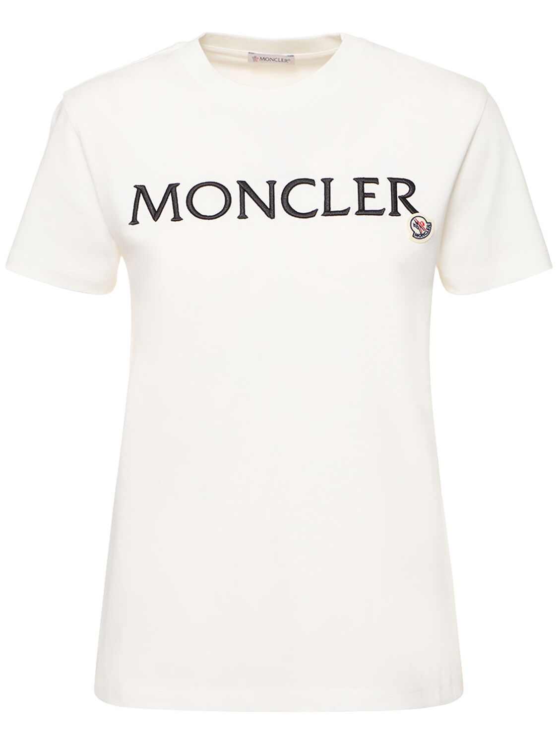 T-shirt In Cotone Con Logo - MONCLER - Modalova