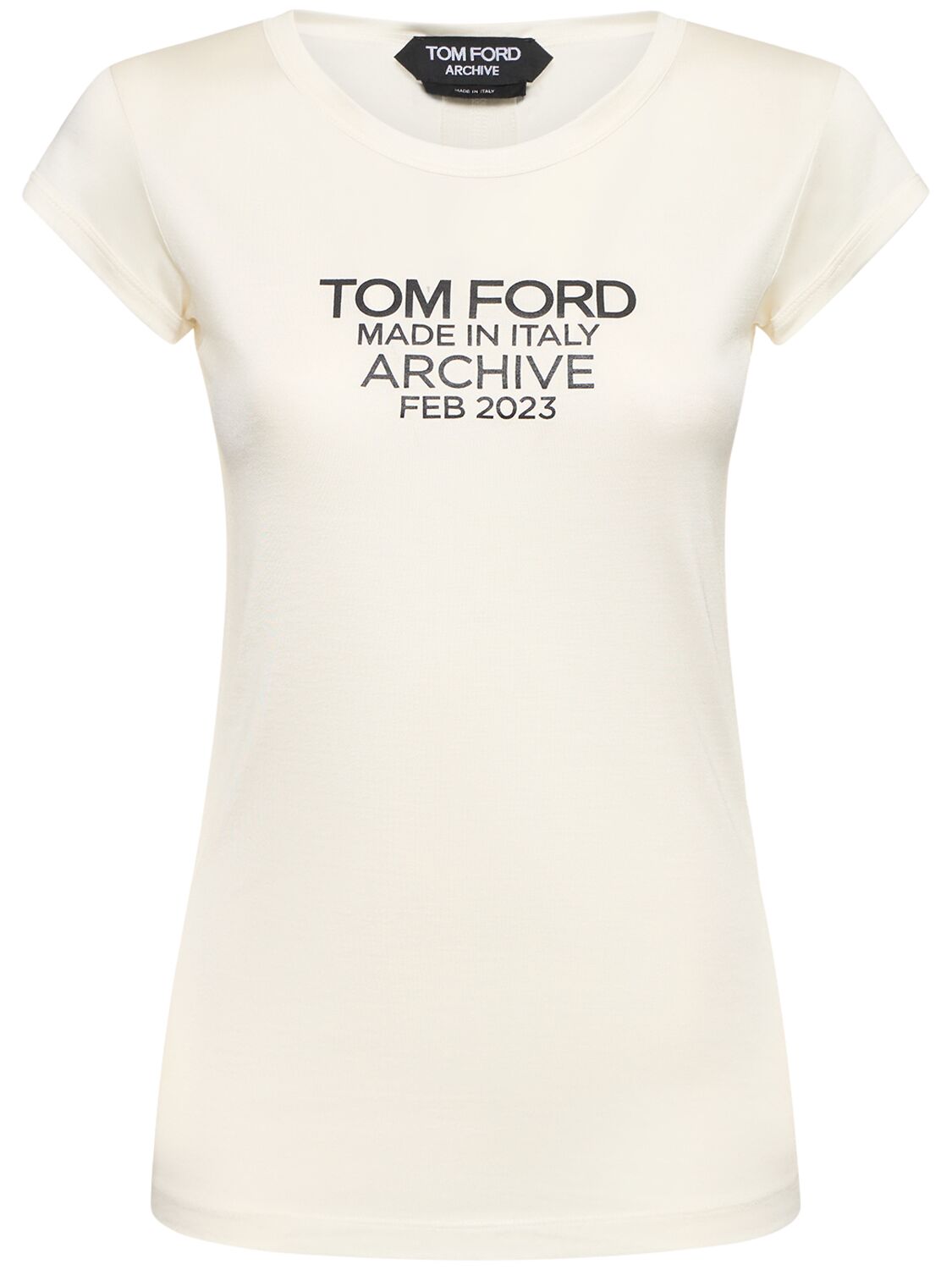 T-shirt In Seta Con Logo - TOM FORD - Modalova