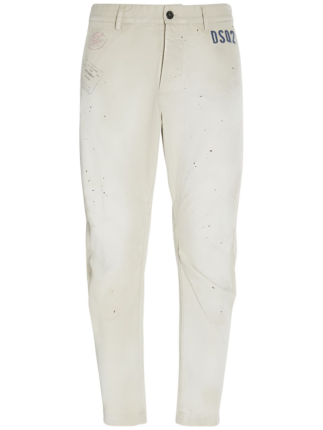 Pantaloni In Cotone Con Logo - DSQUARED2 - Modalova