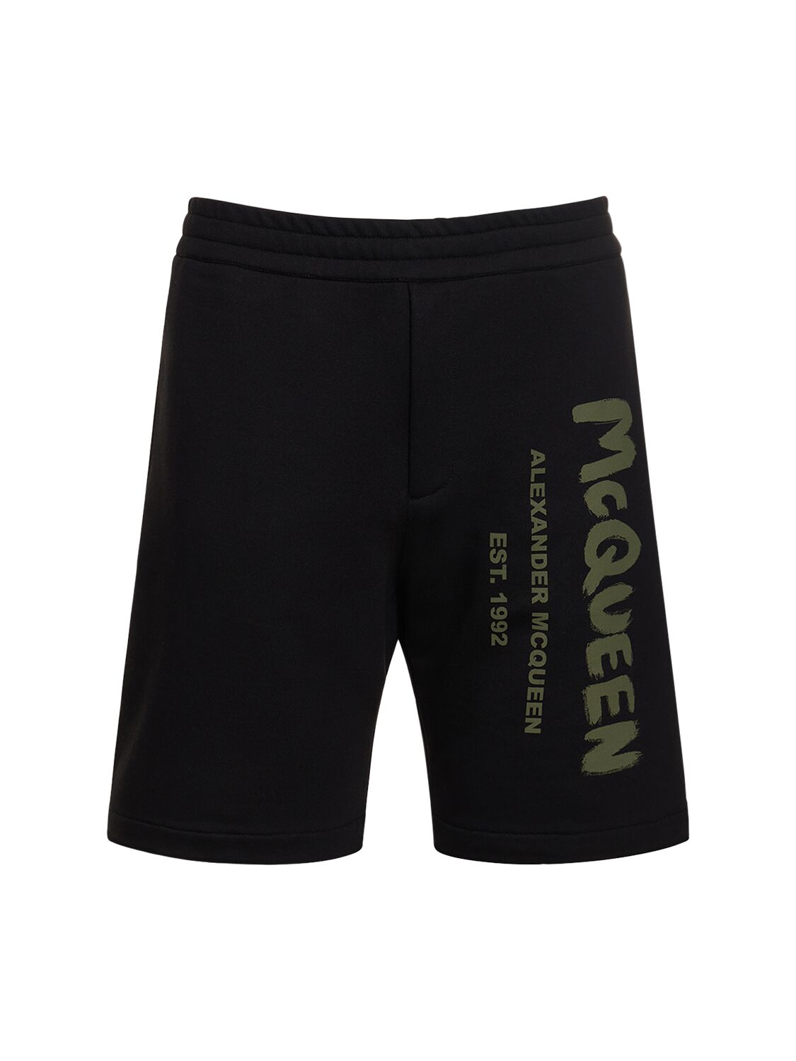Shorts In Felpa Di Cotone Con Logo - ALEXANDER MCQUEEN - Modalova