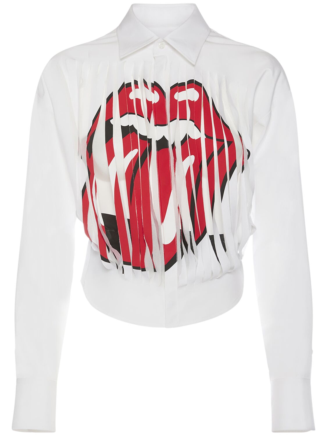 Camicia Cropped Rolling Stones Distressed - DSQUARED2 - Modalova