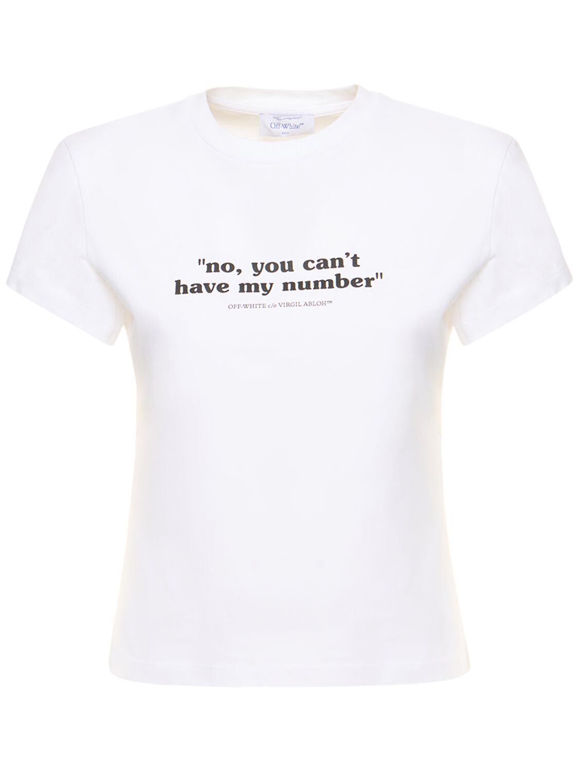 T-shirt Quote Number In Cotone - OFF-WHITE - Modalova